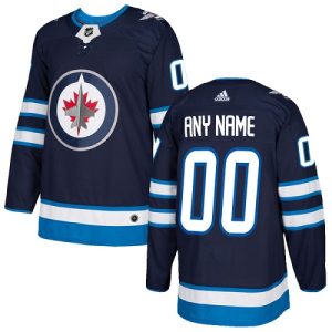 NHL Winnipeg Jets Trikot Benutzerdefinierte Heim Navy Blau Authentic